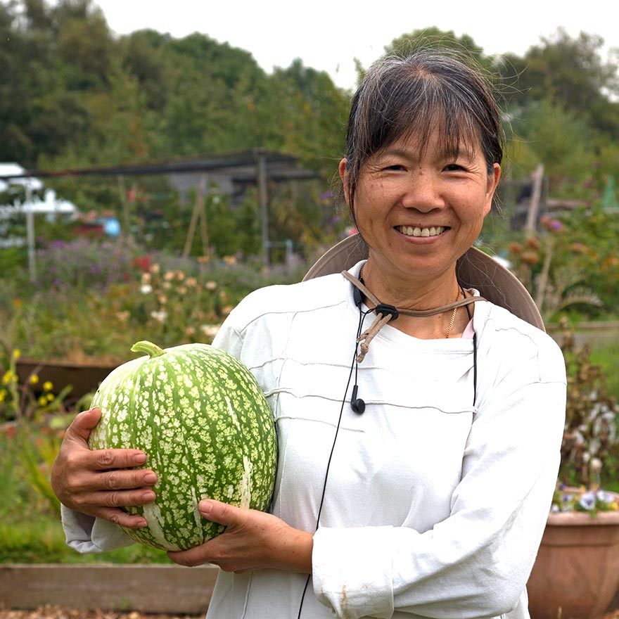 Image of smiling plotholder